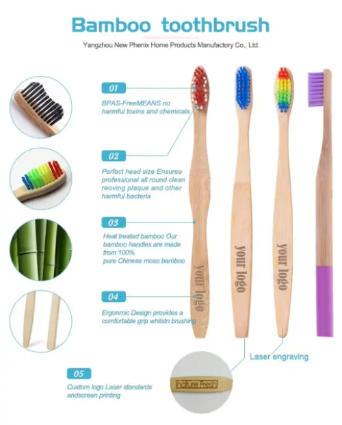Natura Bamboo Toothbrush Zero Waste Biodegradable Toothbrush